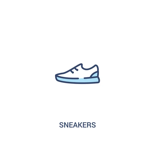 Sneakers conceito 2 ícone colorido. linha simples elemento ilustratio — Vetor de Stock