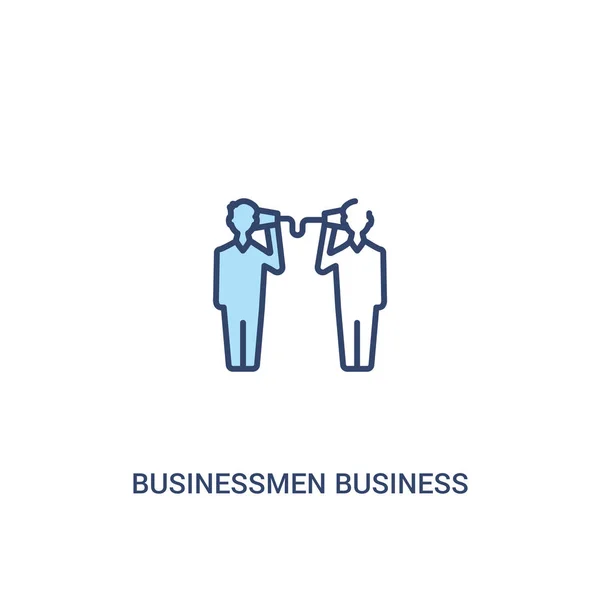 Hombres de negocios técnicas de comunicación de negocios concepto 2 de color — Vector de stock