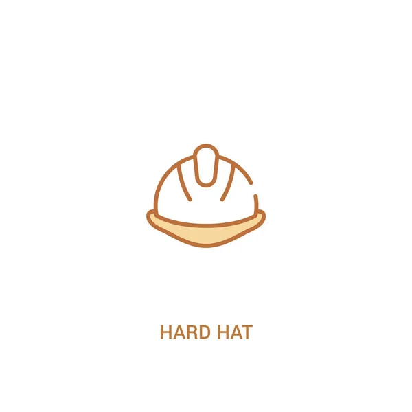 hard hat concept 2 colored icon. simple line element illustratio