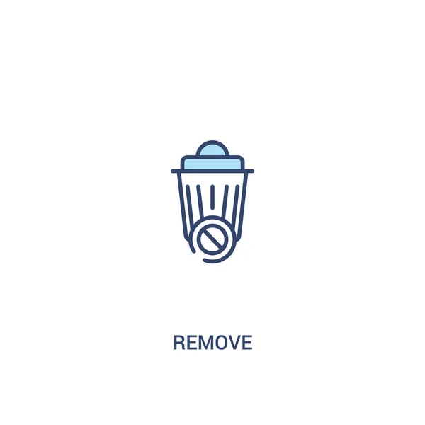 Remove concept 2 colored icon. simple line element illustration. — Stock Vector