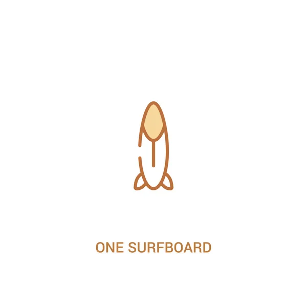 En surfbräda koncept 2 färgad ikon. enkelt linjeelement illust — Stock vektor