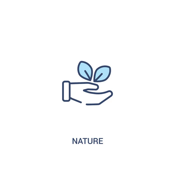 Natuur concept 2 gekleurd icoon. eenvoudige illustratie van het lijn element. — Stockvector