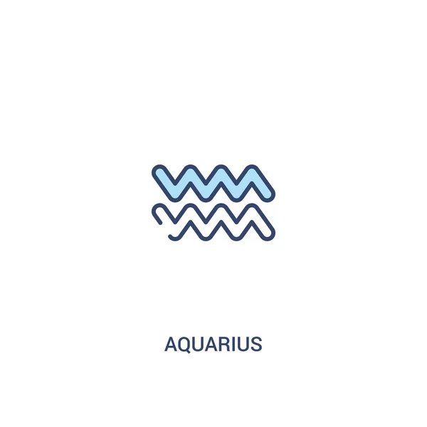 Conceito aquarius 2 ícone colorido. linha simples elemento ilustratio — Vetor de Stock