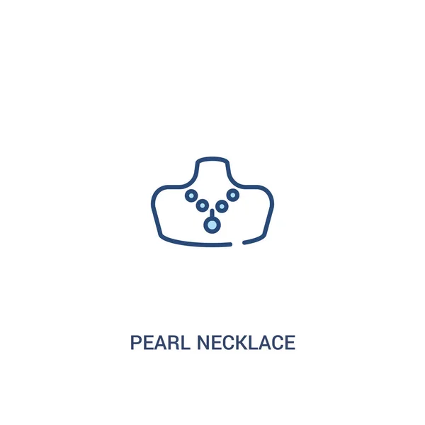 Collana di perle concetto 2 icona colorata. elemento di linea semplice illus — Vettoriale Stock