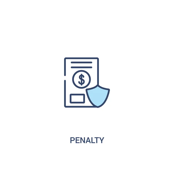 Penalty concept 2 gekleurd icoon. eenvoudige illustratie van het lijn element — Stockvector