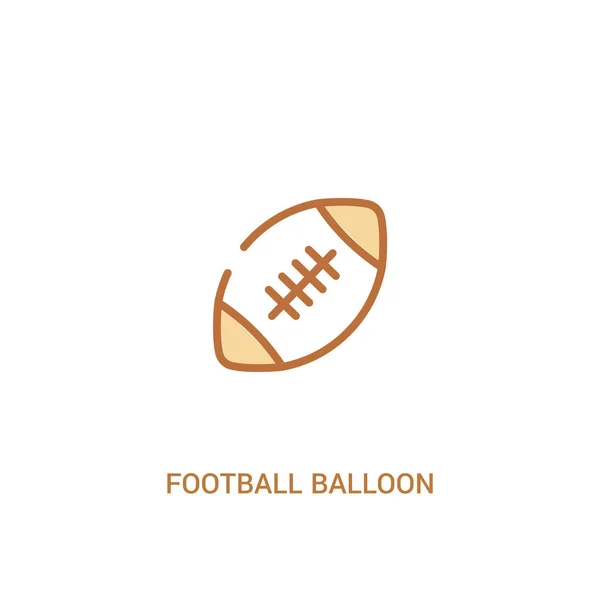 Conceito de balão de futebol 2 ícone colorido. linha simples elemento doente — Vetor de Stock