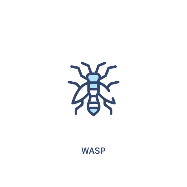Koncepcja WASP 2 kolorowa ikona. prostej ilustracji elementu liniowego. o — Wektor stockowy