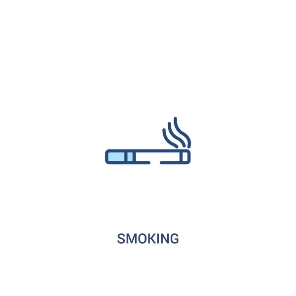 Smoking concept 2 colored icon. simple line element illustration — Stock Vector