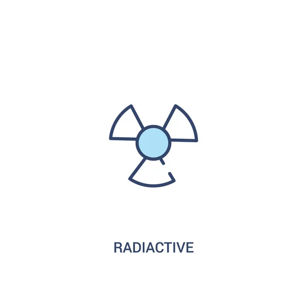 Concepto radiactivo 2 icono de color. elemento de línea simple illustrat — Vector de stock