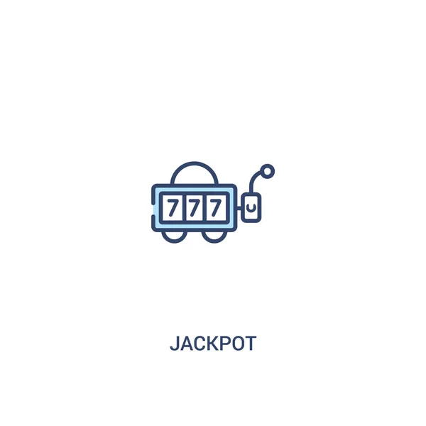 Jackpot-Konzept 2 farbiges Symbol. einfache Linienelement-Illustration — Stockvektor