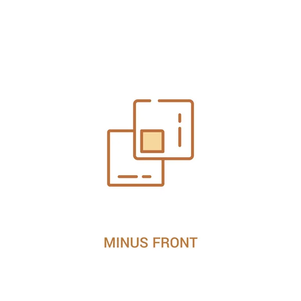 Minus front Concept 2 färgad ikon. enkelt linjeelement illustra — Stock vektor