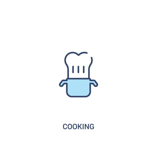 Concepto de cocina 2 icono de color. ilustración simple elemento de línea — Archivo Imágenes Vectoriales