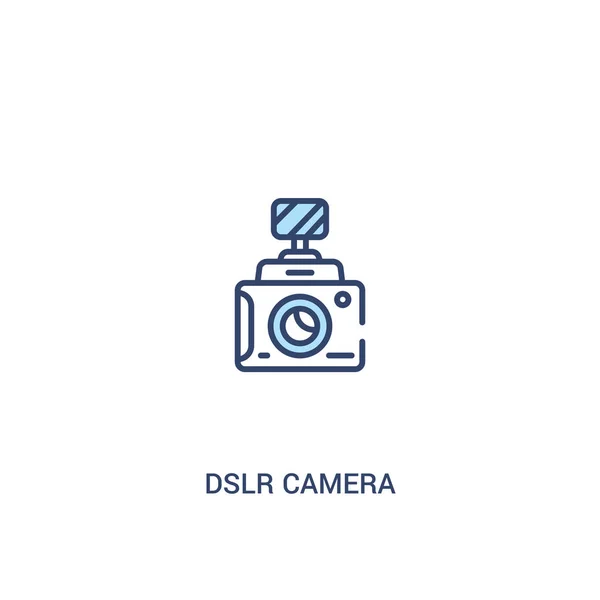 DSLR camera concept 2 gekleurd pictogram. eenvoudig lijn element Illustra — Stockvector