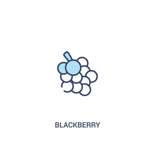 Blackberry-Konzept 2 farbiges Symbol. einfaches Linienelement veranschaulichen — Stockvektor