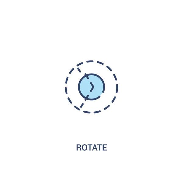 Ruota concetto 2 icona colorata. illustrazione semplice degli elementi di linea . — Vettoriale Stock