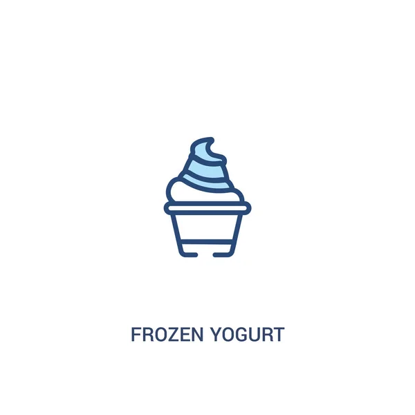 Bevroren yoghurt concept 2 gekleurd pictogram. eenvoudig lijn element illust — Stockvector