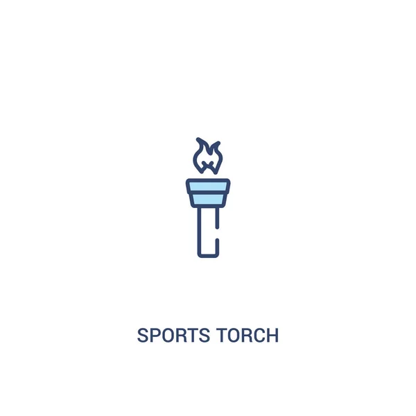 Sport Taschenlampe Konzept 2 farbiges Symbol. einfaches Linienelement illustr — Stockvektor