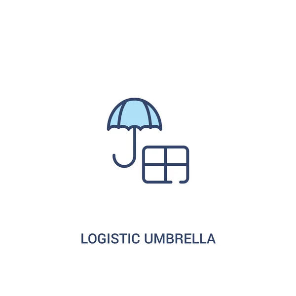 Logistic umbrella concept 2 colored icon. simple line element il — Stock Vector