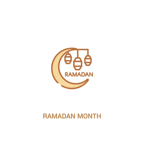 Ramadánu month koncept 2 Barevná ikona. jednoduchý řádek prvek ilustr — Stockový vektor