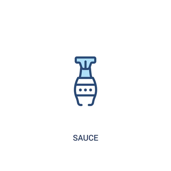Concept de sauce 2 icône de couleur. illustration simple d'élément de ligne . — Image vectorielle