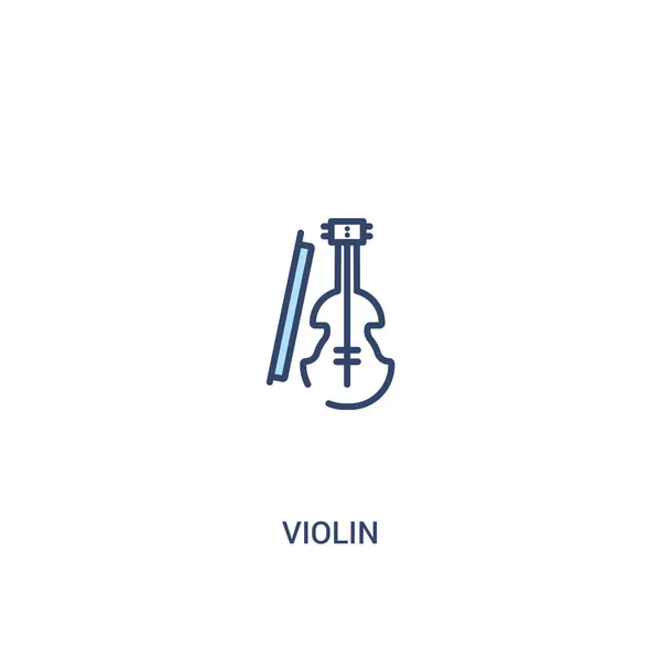 Concepto de violín 2 icono de color. ilustración simple elemento de línea . — Vector de stock