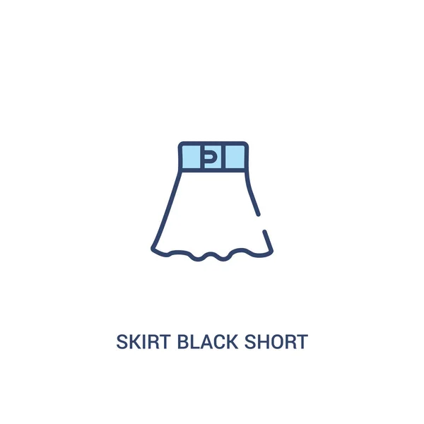Kjol svart kort koncept 2 färgad ikon. enkelt linjeelement Il — Stock vektor