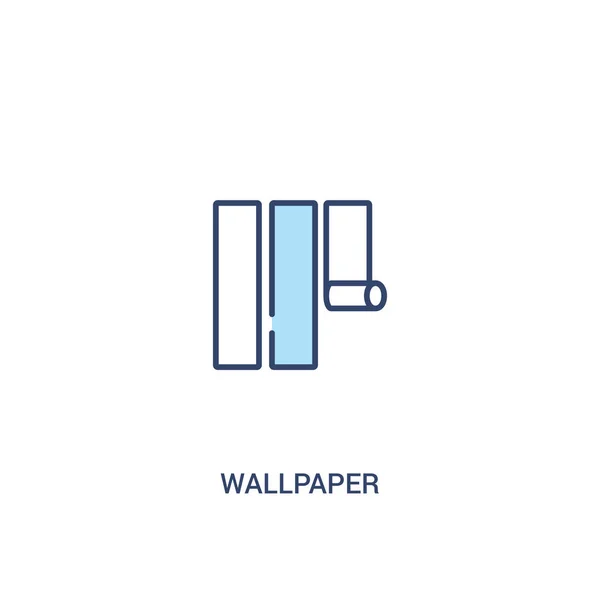 Wallpaper concept 2 gekleurd icoon. eenvoudig lijn element illustrati — Stockvector