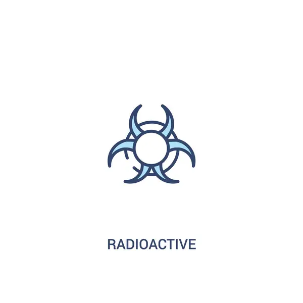 Concepto radiactivo 2 icono de color. elemento de línea simple illustra — Vector de stock