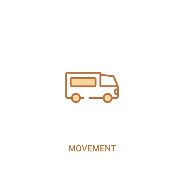 Movement concept 2 colored icon. simple line element illustratio — Stock Vector