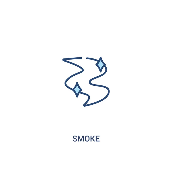 Smoke concept 2 gekleurd icoon. eenvoudige illustratie van het lijn element. — Stockvector