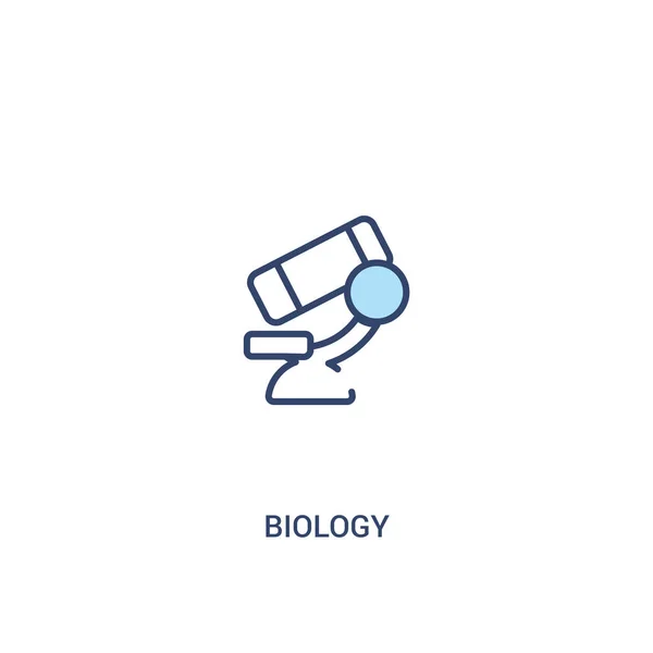 Koncepcja biologii 2 kolorowa ikona. Prosta ilustracja elementu linii — Wektor stockowy