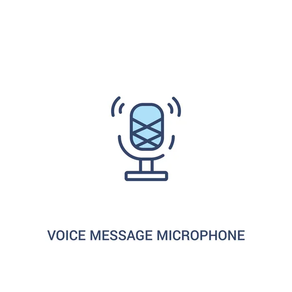 Röstmeddelande mikrofon knapp Concept 2 färgad ikon. Simple l — Stock vektor