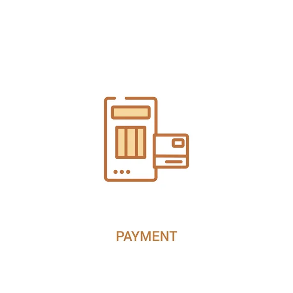 Conceito de pagamento 2 ícone colorido. ilustração de elemento de linha simples —  Vetores de Stock