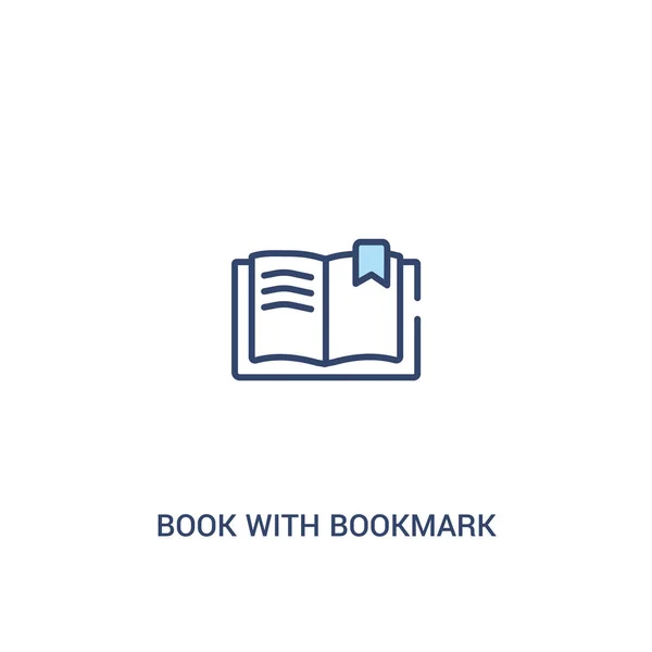 Boek met Bookmark concept 2 gekleurd icoon. eenvoudig lijn element i — Stockvector