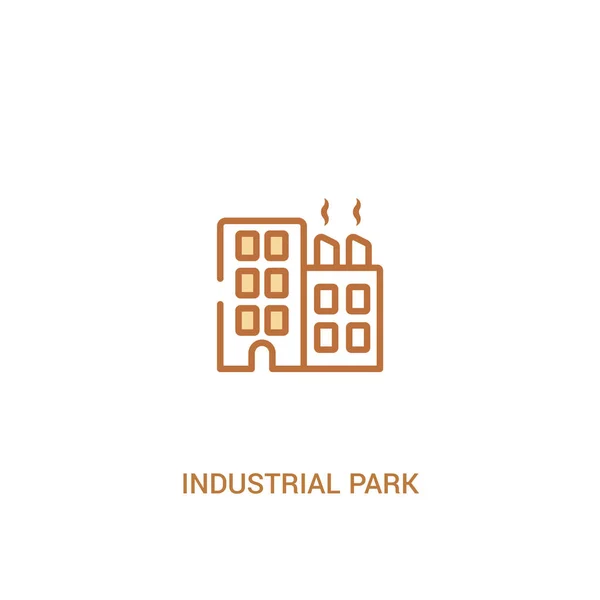 industrial park concept 2 colored icon. simple line element illu