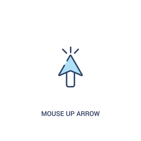 Mouse up arrow concept 2 ícone colorido. elemento de linha simples illus — Vetor de Stock