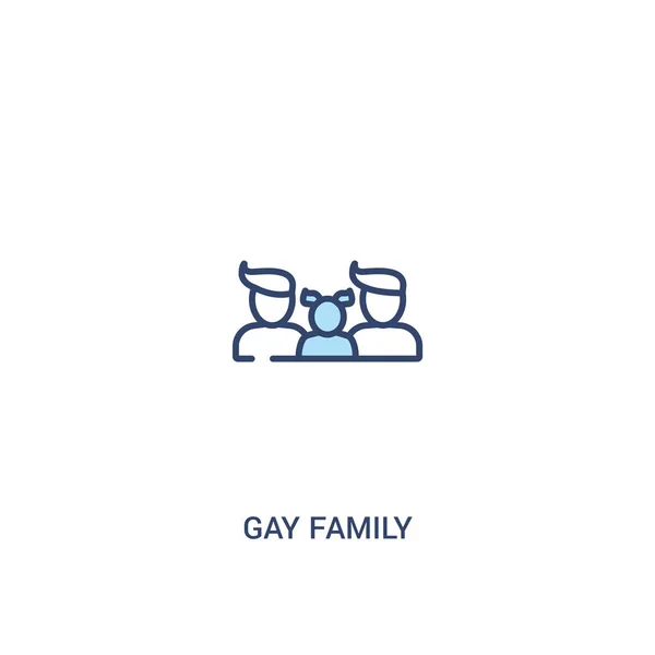 Gay famiglia concetto 2 colore icona. elemento di linea semplice illustrat — Vettoriale Stock