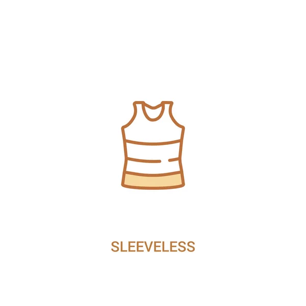 Sleeveless concept 2 colored icon. simple line element illustrat — Stock Vector