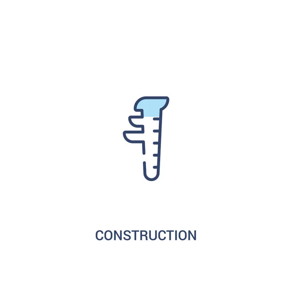 Concepto de construcción 2 icono de color. elemento de línea simple illustr — Vector de stock