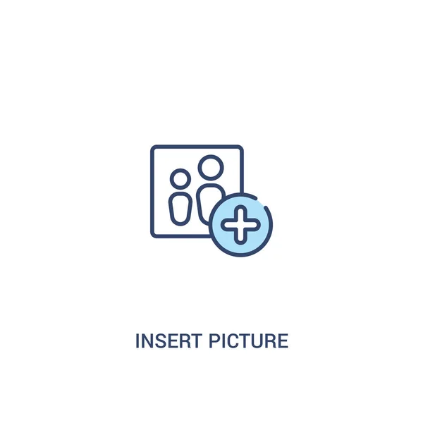 Insira o conceito de imagem 2 ícone colorido. elemento de linha simples illus — Vetor de Stock