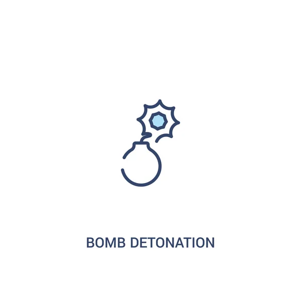 Bom detonatie concept 2 gekleurd icoon. eenvoudig lijn element klok — Stockvector