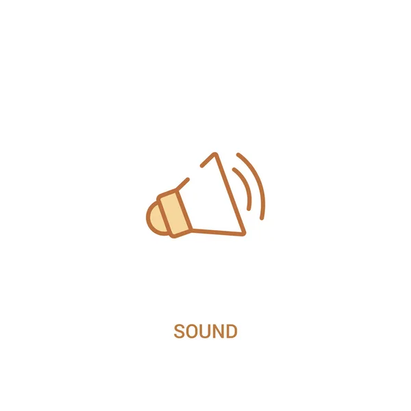 Sound concept 2 gekleurd icoon. eenvoudige illustratie van het lijn element. — Stockvector