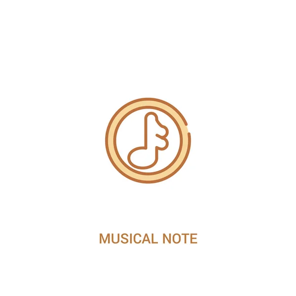 Muzikale noot concept 2 gekleurd icoon. eenvoudig lijn element illustr — Stockvector