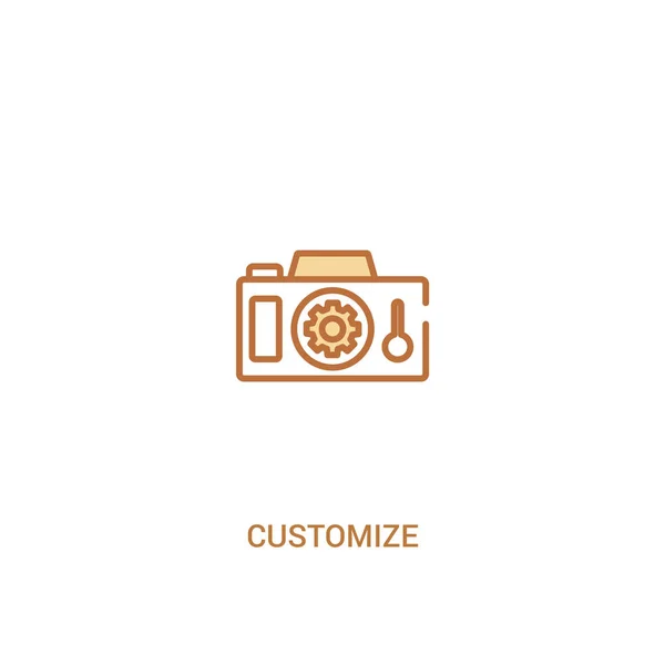 Personalizar el concepto 2 icono de color. elemento de línea simple illustrati — Vector de stock