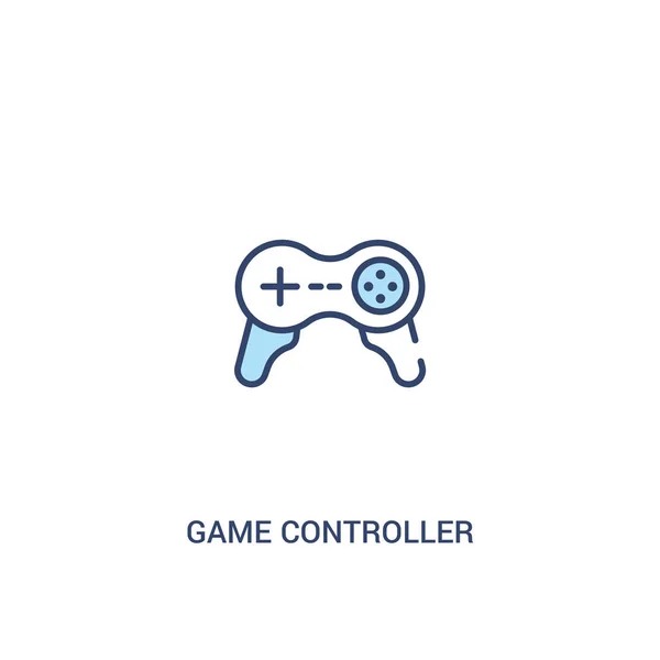 Contrôleur de jeu cross concept 2 icône de couleur. simples éléments de ligne — Image vectorielle