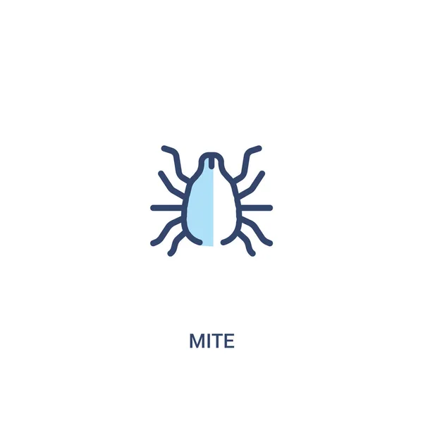 Mite concept 2 farbiges Symbol. einfache Linienelemente-Illustration. o — Stockvektor