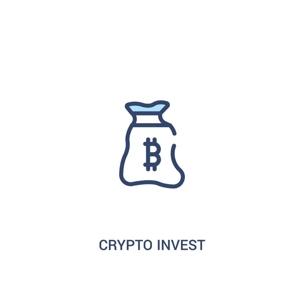 Crypto invertir concepto 2 icono de color. línea simple elemento illust — Vector de stock