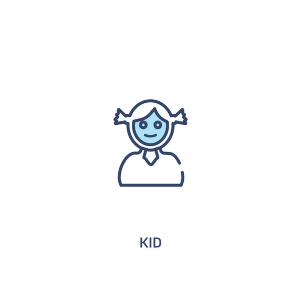Kid concept 2 colored icon. simple line element illustration. ou — Stock Vector