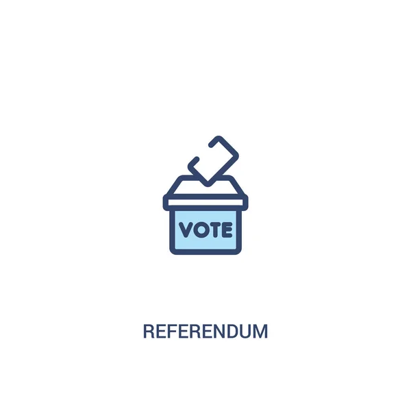 Referendum concept 2 gekleurd icoon. eenvoudig lijn element illustrat — Stockvector