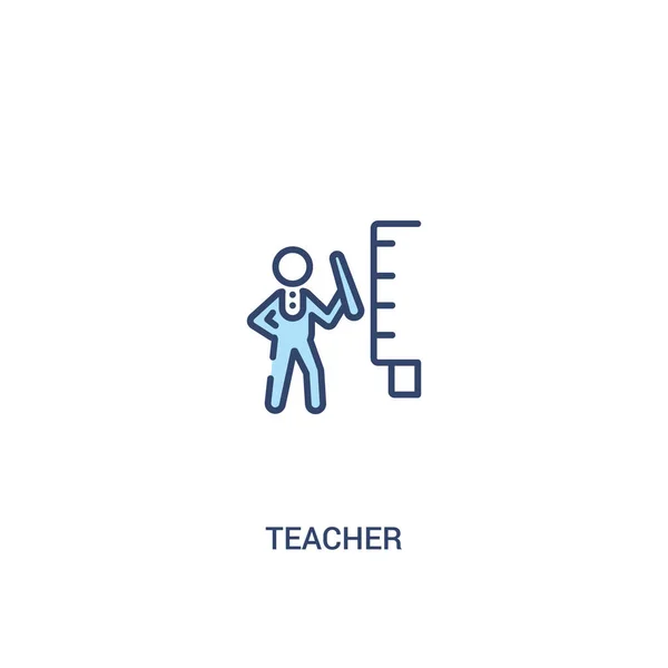 教師の概念2色のアイコン。単純な線要素のイラスト — ストックベクタ